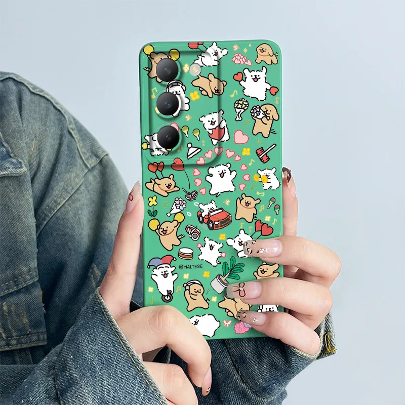 For Vivo V30 Lite 4G / V40 SE 5G / V30 SE 5G Phone Case Casing Soft Silicone Sweet Painted Lovely Printed Protective Back Cover