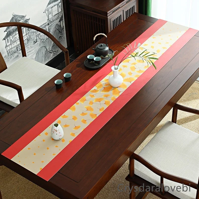 Tea table new Chinese Zen table flag high-grade waterproof tea flag Chinese style tea table tablecloth tea towel cushion