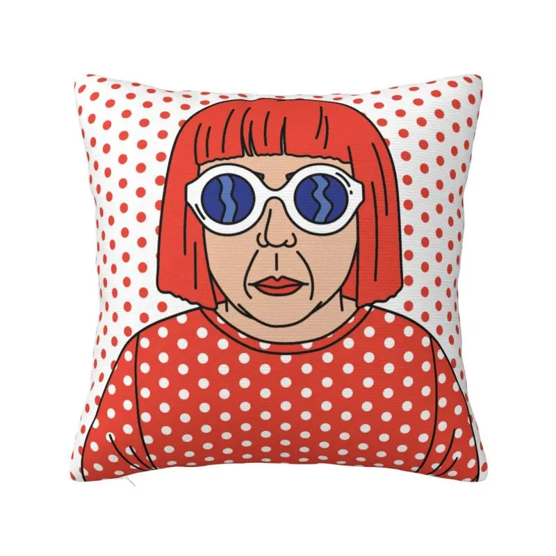 Luxury Yayoi Kusama Self Portrait Sofa Cushion Cover Polyester Throw Pillow Case Bedroom Decoration
