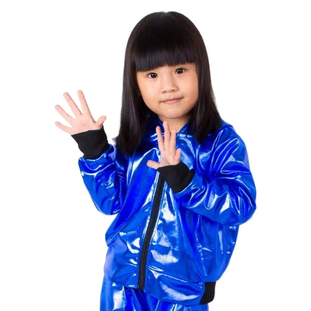 

Heroprose New Fashion Girls Boys Blue Jazz Hip Hop Dance Competition Coat Kid Clothing Clothes Stage Performance Jacket