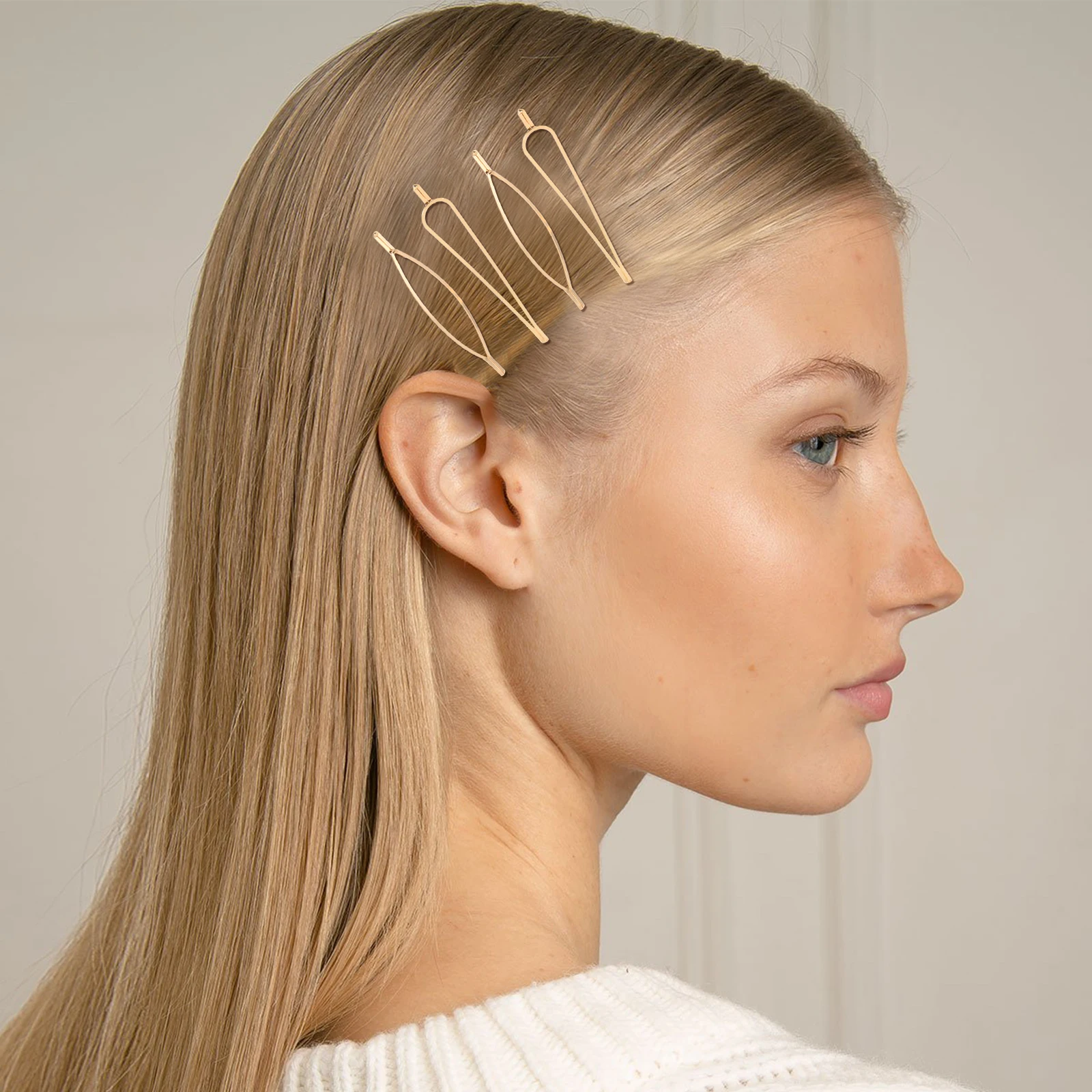 

17pcs Golden Hair Clips Set Manmade Pearl Barrettes For Women Girls Fashionable Elegant Alloy Bobby Pins All Hairstyles Durable