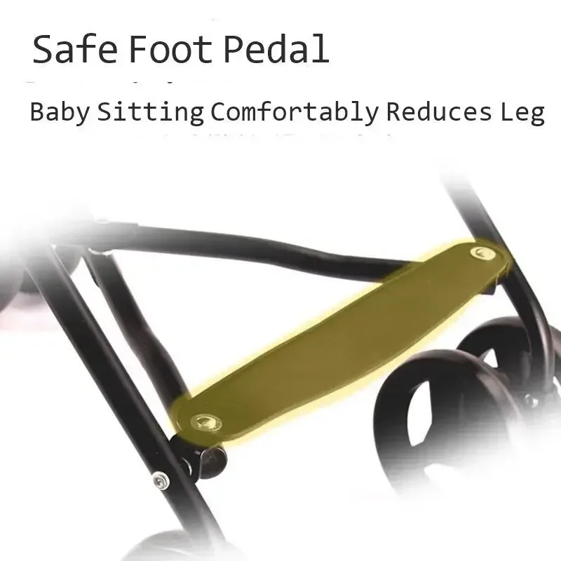 Compact Baby Stroller, One-Click Foldable Pram, Reclining Seat, Shock-Absorbing and Lightweight Baby Buggy for Easy Travel