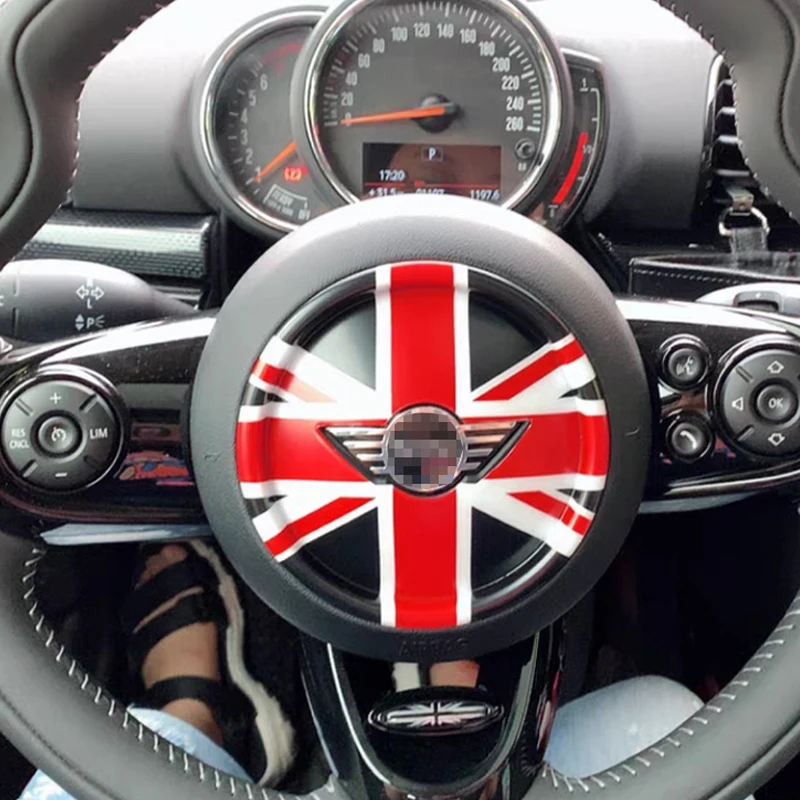 Car Steering Wheel Center Decorative Sticker Cover For MINI ONE Cooper S JCW F54 F55 F56 F57 F60 Countryman Decal Accessories