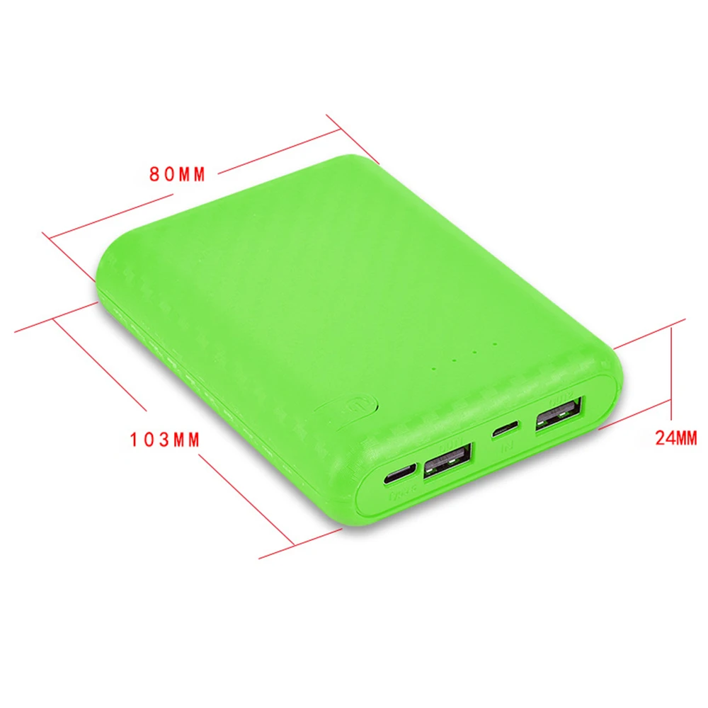 DIY Box 4x18650 Battery Outer Case Shells with Multiple Color Choices Battery Not Included 5V/2.4A USB Output