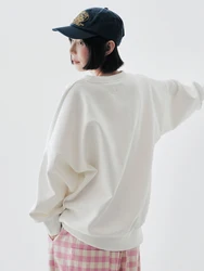 IMAKOKONI original design long sleeved round neck printed sweatshirt T-shirt for women 244791