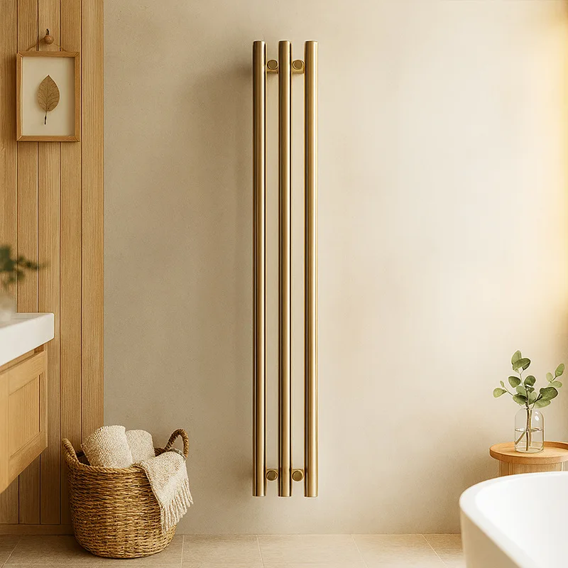 

304 stainless steel heated towel rack Amazon vertical electroplated gold constant temperature electric towel rack