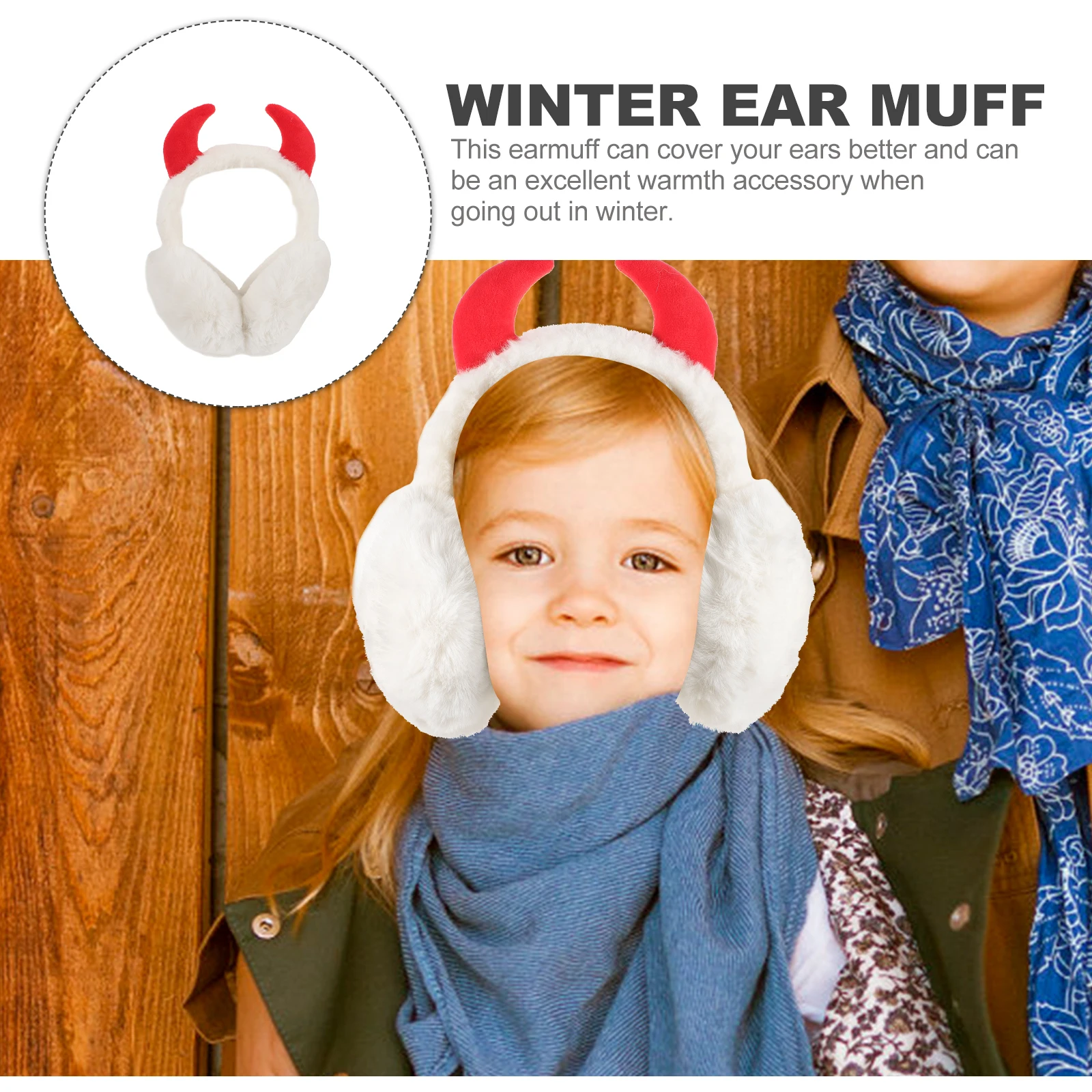 

Winter Ear Muffs Foldable Horn Design Warm Earmuffs Black Color Adjustable Protectors Outdoor earmuff cover fashion comfortable