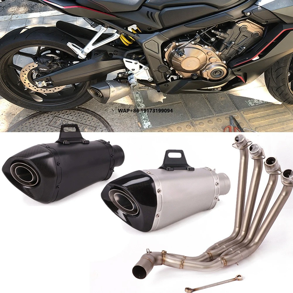 

Motorcycle Exhaust Full System for CB650F CB650R CBR650 CBR650F 2014-2022 Escape 51MM Modified Exhaust Muffler
