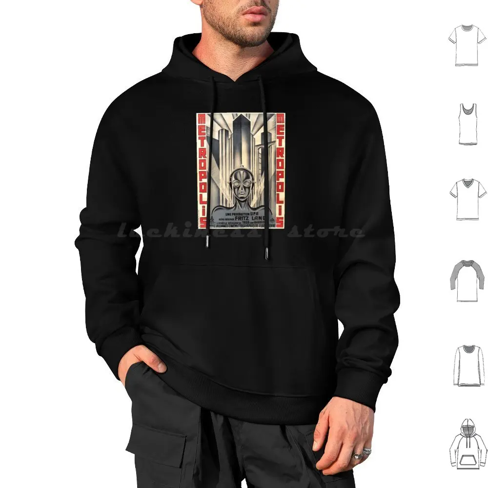 Metropolis ( 1927 ) Hoodie cotton Long Sleeve Metropolis Fritz Lang Movie Film Metropolis 1927 Science Fiction Sci Fi German