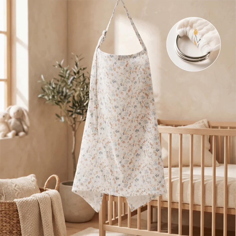 ผ้าคลุมให้นมบุตรผ้าฝ้าย ระบายอ - Nursing Cover Breastfeeding บทวิจารณ์และราคา