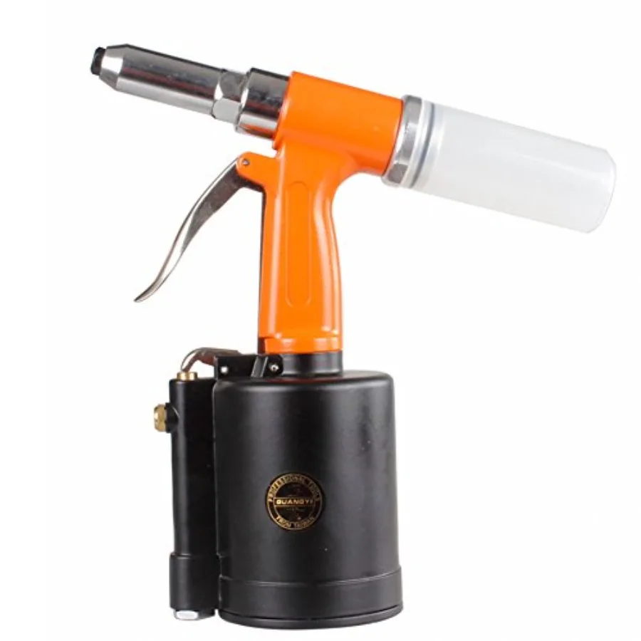 Air Rivet Gun 1/4 Inch Heavy Duty Pneumatic Hydraulic Rivet Tool in Silver with High Efficiency and Durable Design for Industri