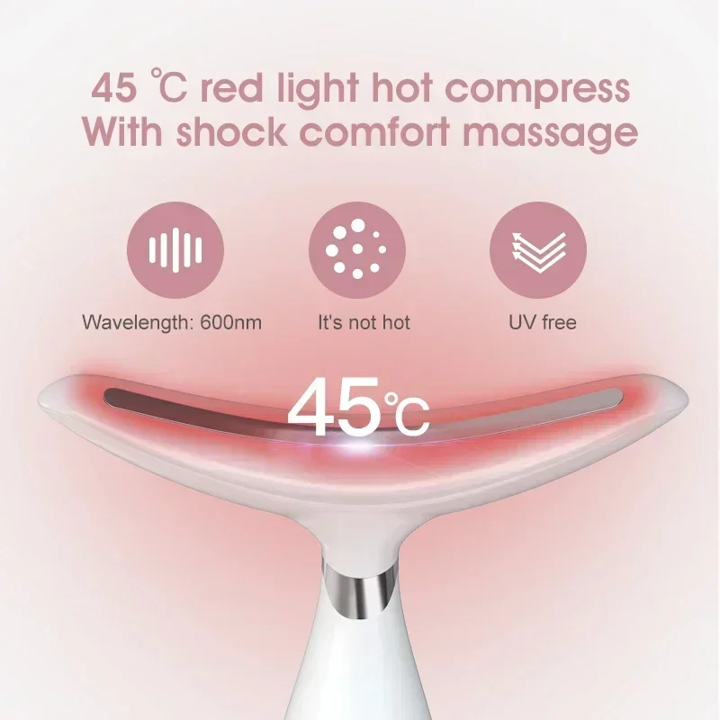 EMS Facial Massager Face Neck Beauty Device Microcurrent LED Photon Firming Rejuvenating Anti Wrinkle Thin Double Chin Skin Care