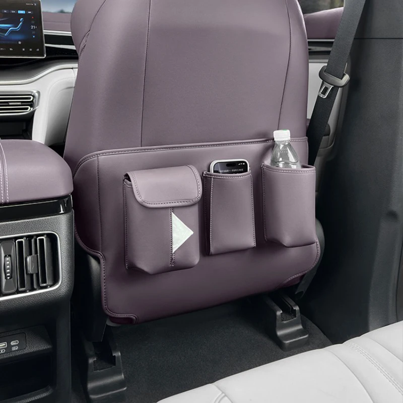 

For BYD Song Plus 2020-2025 Car Seat Back Anti Kick Pad with Storage Bag Rear Seat Protection Pad Interior Protector Accessories