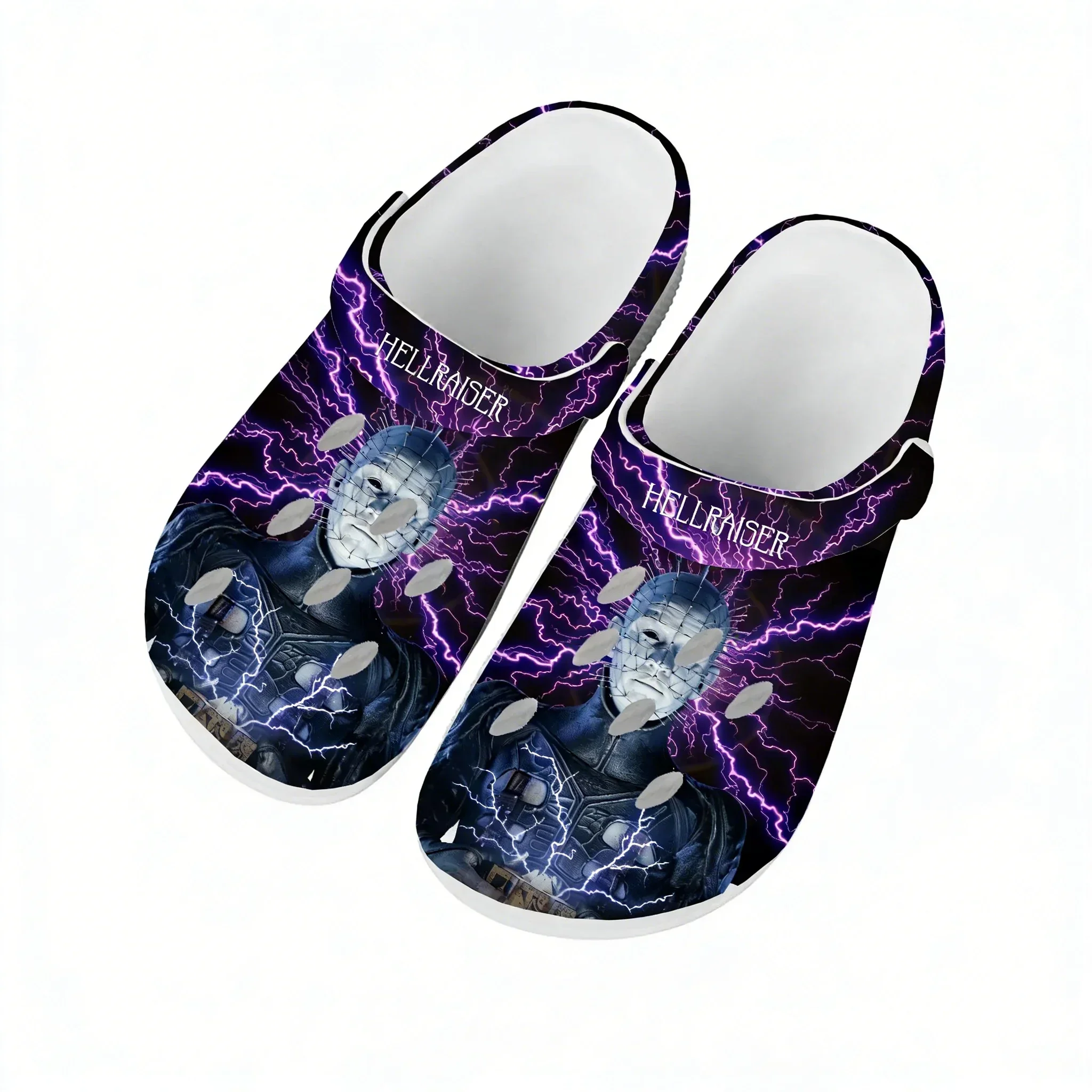 

Johnny Hallyday Sandals Mens Women Youth Boy Girl Water Shoes Home Clogs Custom Made Breathable Hole Slippers White