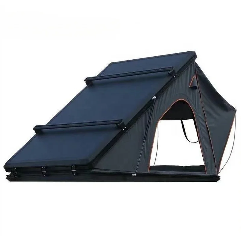 High Quality Triangular Aluminum Hard Shell Rooftop Tent Comes With Ladder, Optional Racks And Thermal Insulation Layer For Vehi