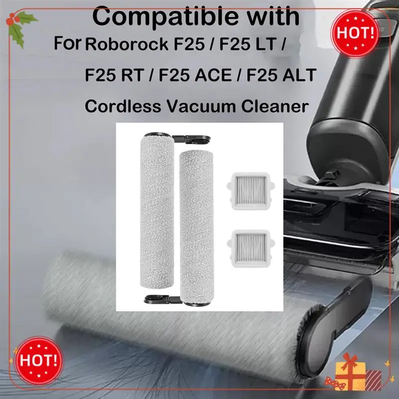 ABLE-HEPA แปรงลูกกลิ้งกรองสําหรับ Roborock F25 / F25 LT / F25 RT / F25 ACE / F25 ALT เครื่องดูดฝุ่นอุปกรณ์เสริม