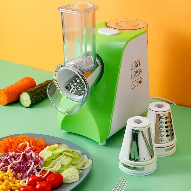 Multifunctional Electric Salad Maker Fruit Vegetable Slicer Cutter Carrot Grater Potato Chopper Cutting Machine Cheese Shredder