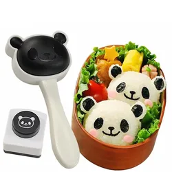 1 Set Japanese Bento Panda Sushi Mold Kit with Seaweed Nori Punch Creative Sushi Maker Mold Kitchen Rice Mold Set YY008