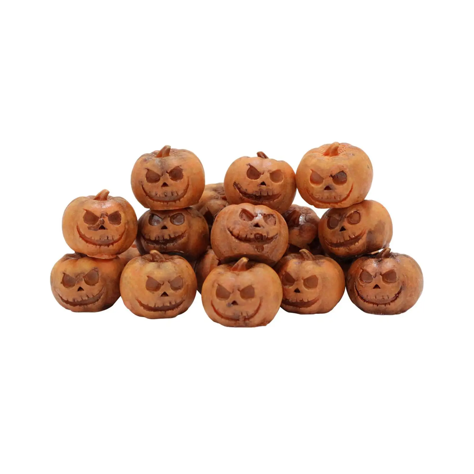 Figurine di zucca in miniatura 20x decorazioni di Halloween per il cortile della tavola di casa