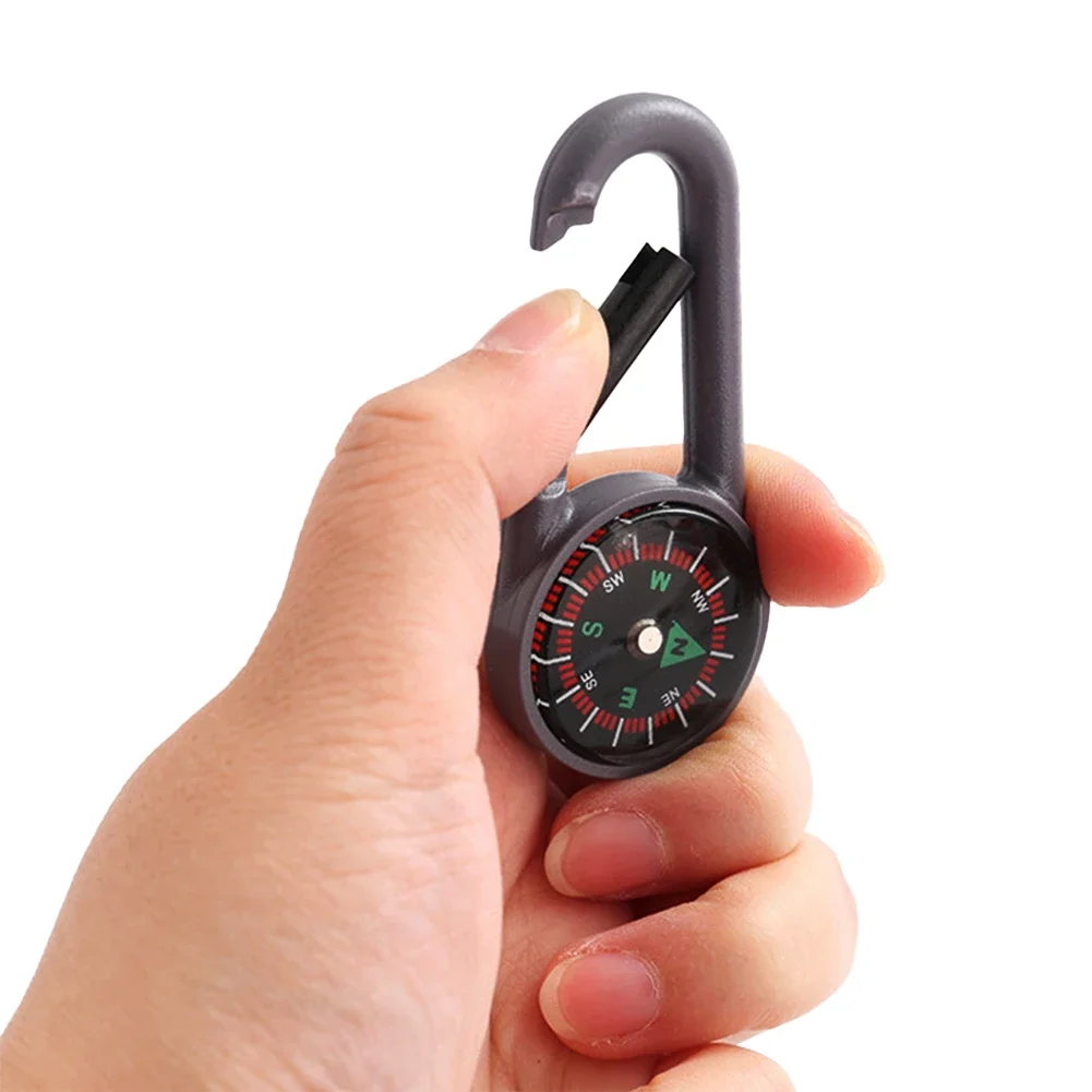 مختلط اللون في الهواء الطلق التخييم المشي لمسافات طويلة التكتيكية بقاء البوصلة الصغيرة حلقة تسلق لعبة أطفال البوصلة هدية صغيرة