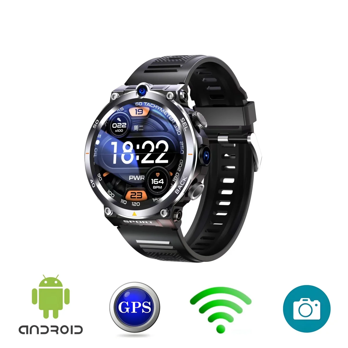 

4G LET Smartwatch H10 GPS Wifi 128GB Download APP Dual Camera Video Calls Men Women Supports Google Play 4G SIM Card Smart Watch