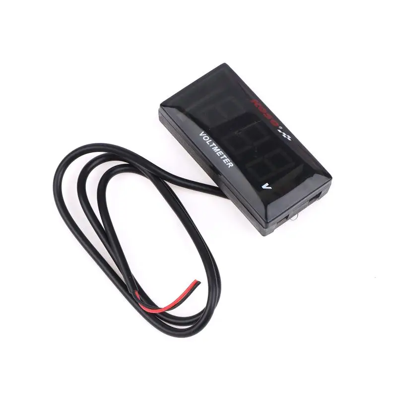 Motorcycle DC 10-150V Digital Voltmeter: Bracket LED Display Waterproof Voltage Tester Battery