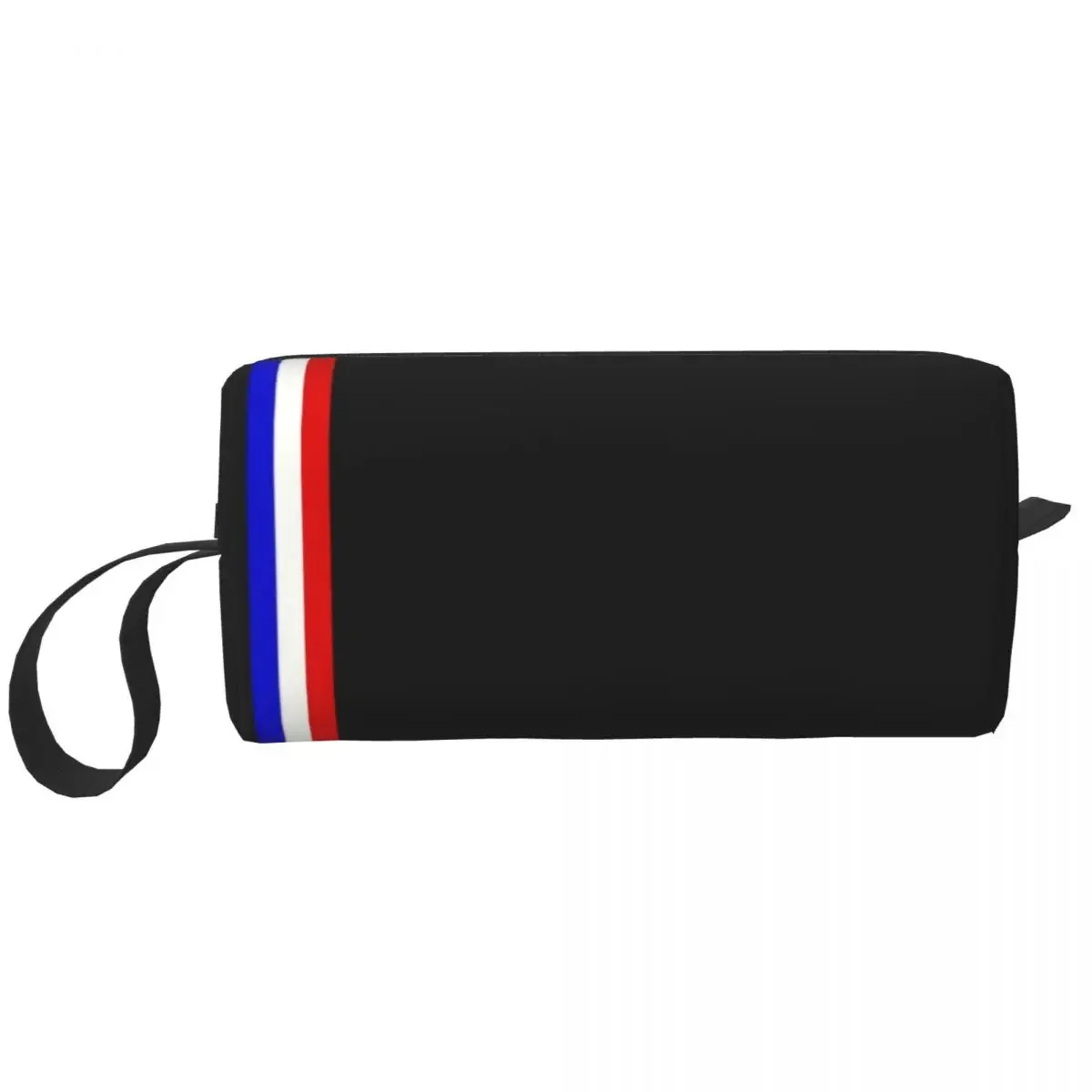 French Flag Stripes Makeup Bag for Women Travel Cosmetic Organizer France Patriotic Storage Toiletry Bags Dopp Kit Case Box