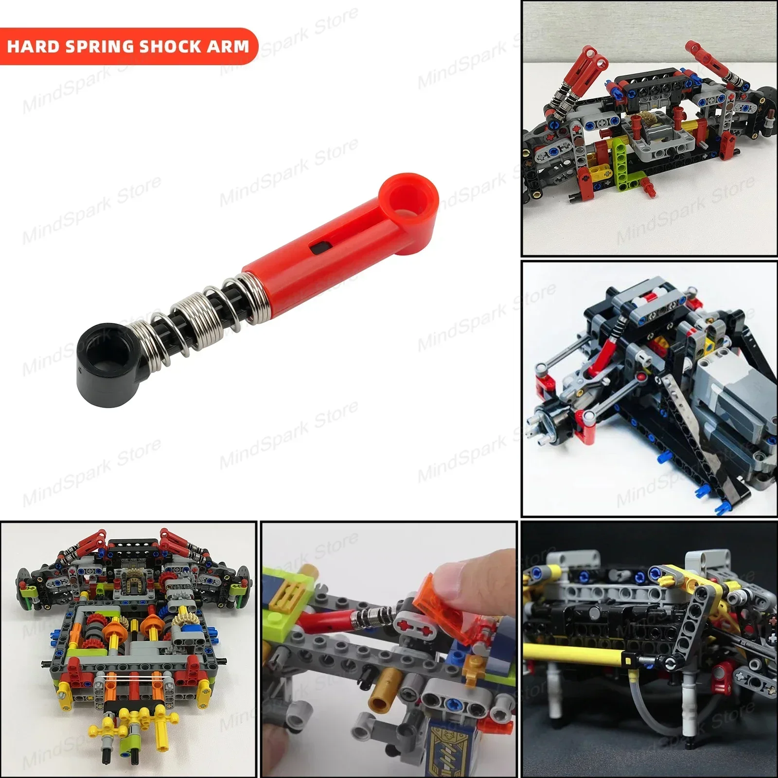 مكعبات بناء محرك الذراع الربيعية الممتصة للصدمات أجزاء تجميع ميكانيكية مناسبة لألعاب تكنوك للمركبات على الطرق الوعرة #6