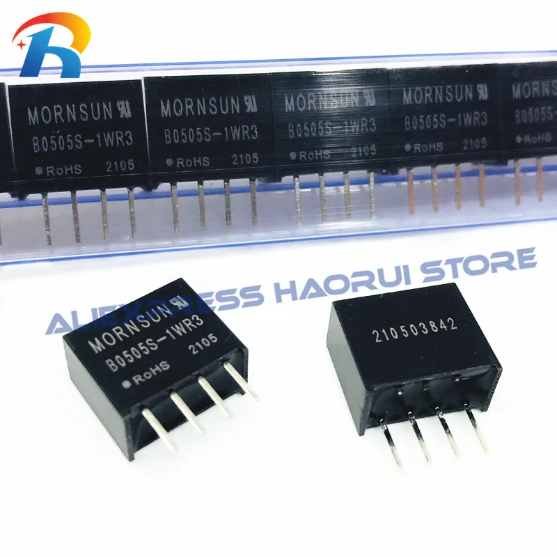 100Pcs New B0505S 1W Power Module B0505S-1W B0505S-1WR2 B0505S-1WR3 SIP-4 DC-DC 5V turn 5V Isolated power module