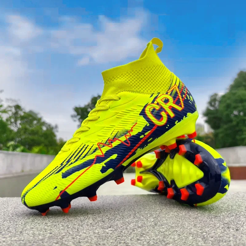 New Men Soccer Shoes Cleats Outdoor Match Training Sport Football Boots Long Spikes Comfortable Adult Breathable Boys Non Slip image 3