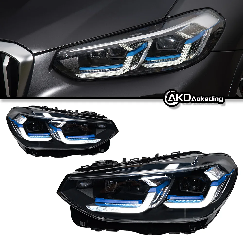 AKD Car Lights for BMW X3 G01 G08 LED Laser Style Headlight Projector Lens 2018-2022 Head Lamp Front DRL Automotive Accessories