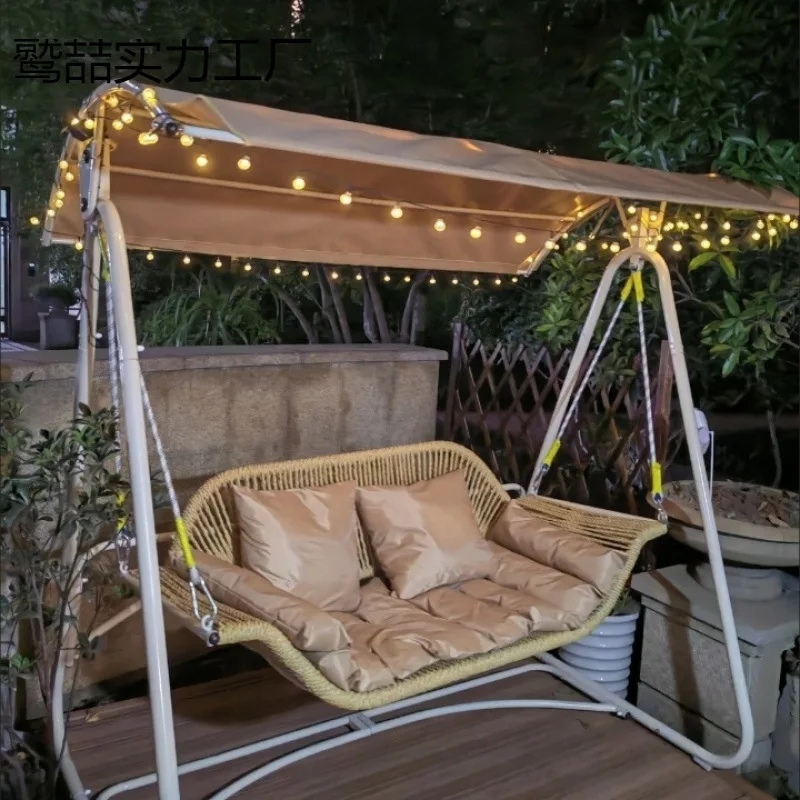 

Garden Outdoor Swing Garden Hanging Chair Outdoor Rocking Chair Indoor Household Balcony Swing Chair Outdoor Double Swing