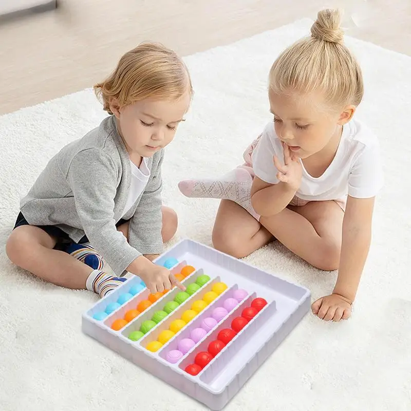 Color Sorting Ball Game Colorful Balls Sensory Puzzle Interactive Board Game For Sensory Development For Kindergarten Boys Girls