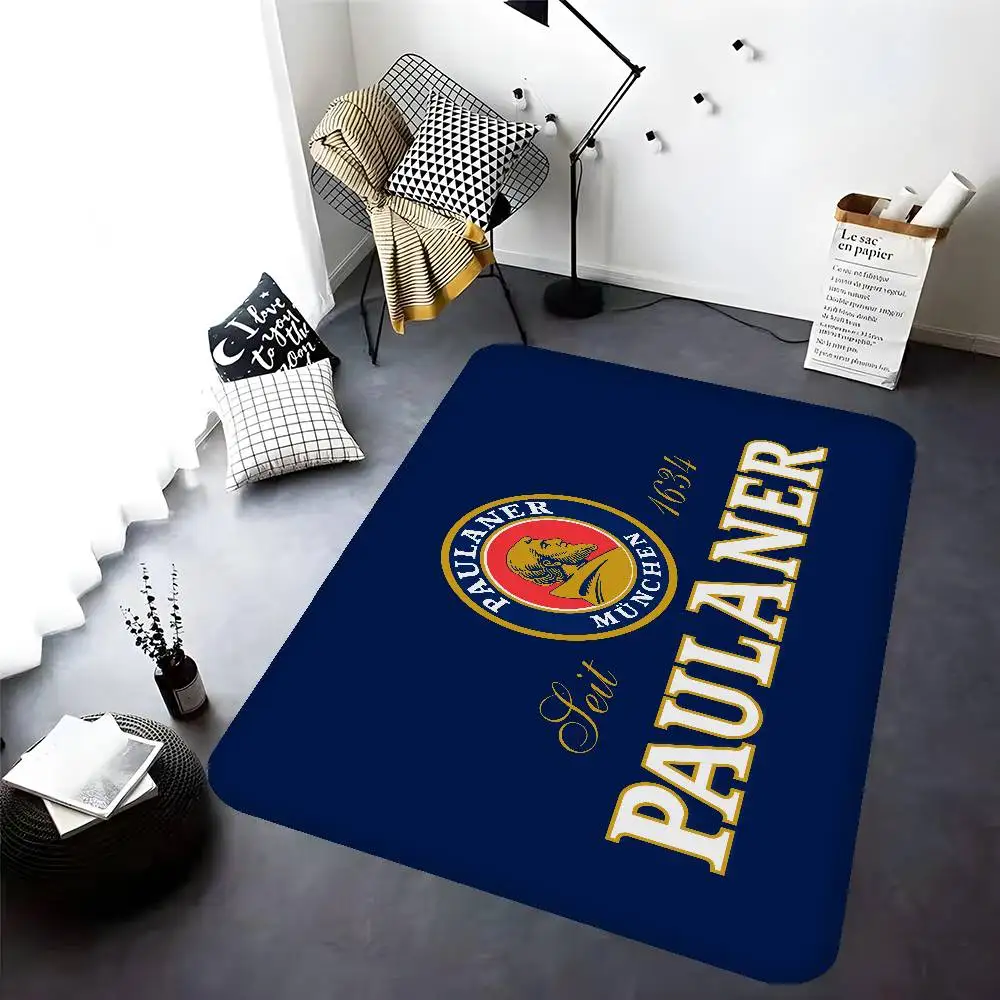 German Beer P-Paulaners Room Mats Retro Multiple Choice Living Room Kitchen Rug Non-Slip Welcome Rug