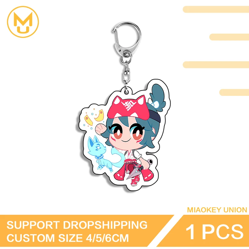 Прекрасная аниме-фигурка Кирико с зелеными волосами, очаровательный двусторонний акриловый брелок премиум-класса, хит продаж, ювелирные аксессуары, подарки