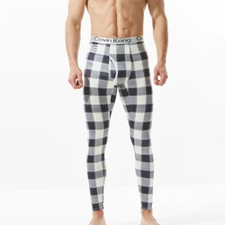 Roupa interior macia elástica térmica masculina, calça comprida quente, calça de renderização amiga da pele, leggings de tamanho grande, calças justas confortáveis, inverno