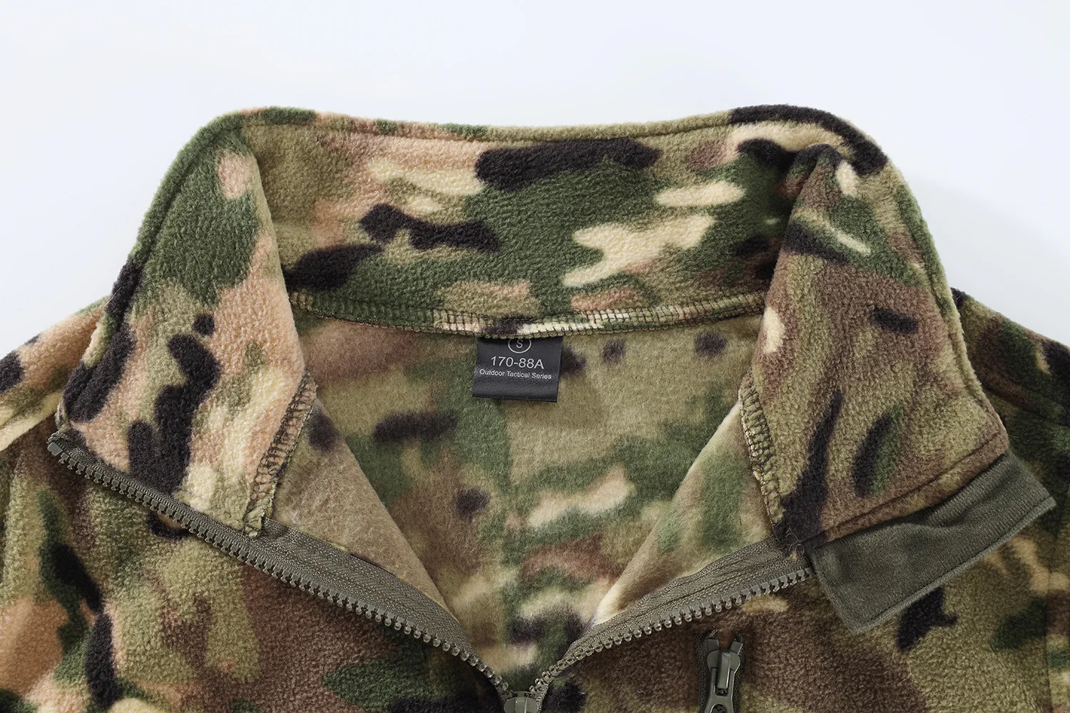 Outdoor Camouflage Fleece Jacket Double-Sided Shake Fleece Cardigan Tactical Jacket Warm Mountaineering Suit 121 S18647053e6d7449499554658d3a95625W