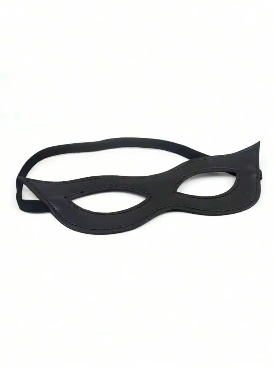 

Black Leather Eye Mask For Adult Masquerade Party Costume Cosplay Accessory