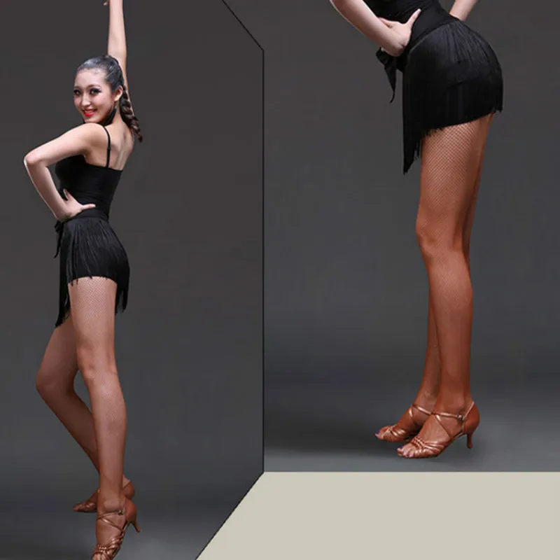 Vestido de dança latina com pendão para mulheres, vestido sexy para meninas, salão de tango, salsa Cha Cha, rumba, robe tango, vestido feminino latino, 2023, dança