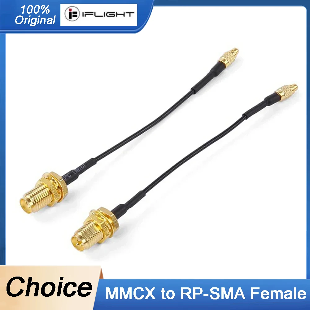 

IFlight MMCX to RP-SMA Straight Inner Hole Inner Needle 5.8GS.BUS Image Transmission RF Cable for FPV Racing Drone RC Tools