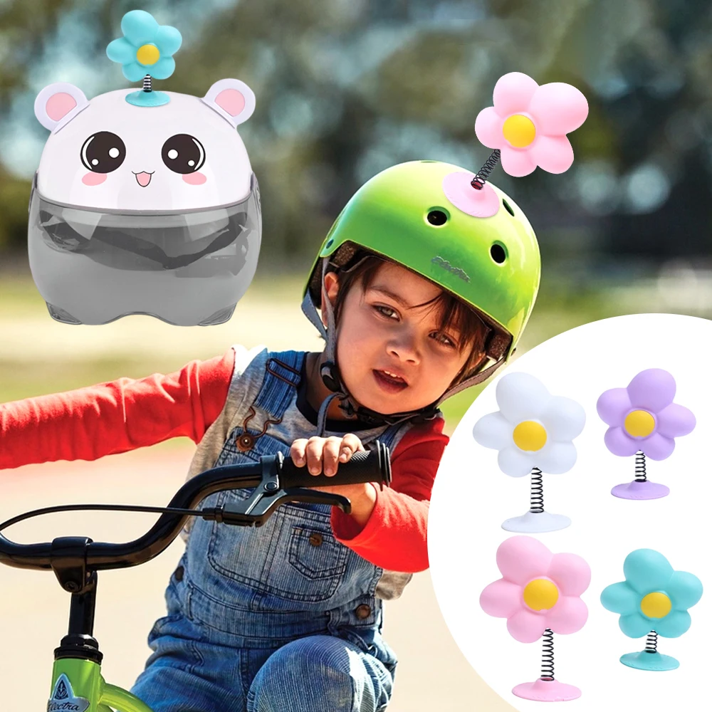 1pcs Motorcycle Helmet Sun Flower Cute Electric Car Motocross Stickers Driving Styling Universal Helmet Decoration Accessories