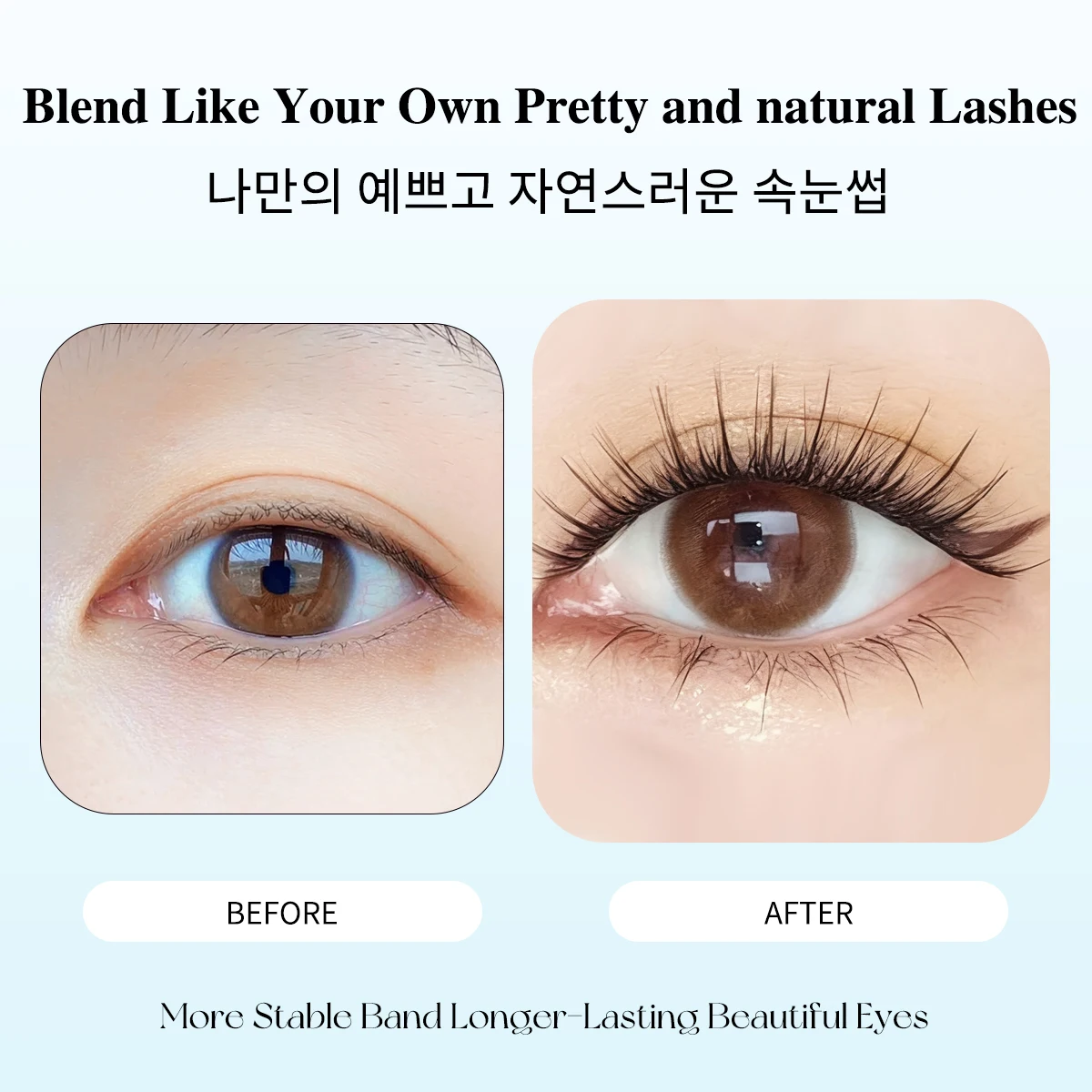 Soft Natural Manga Lashes 5 Pairs Long False Eyelashes Wispy Strip Lashes For Korean Doll Eye Makeup