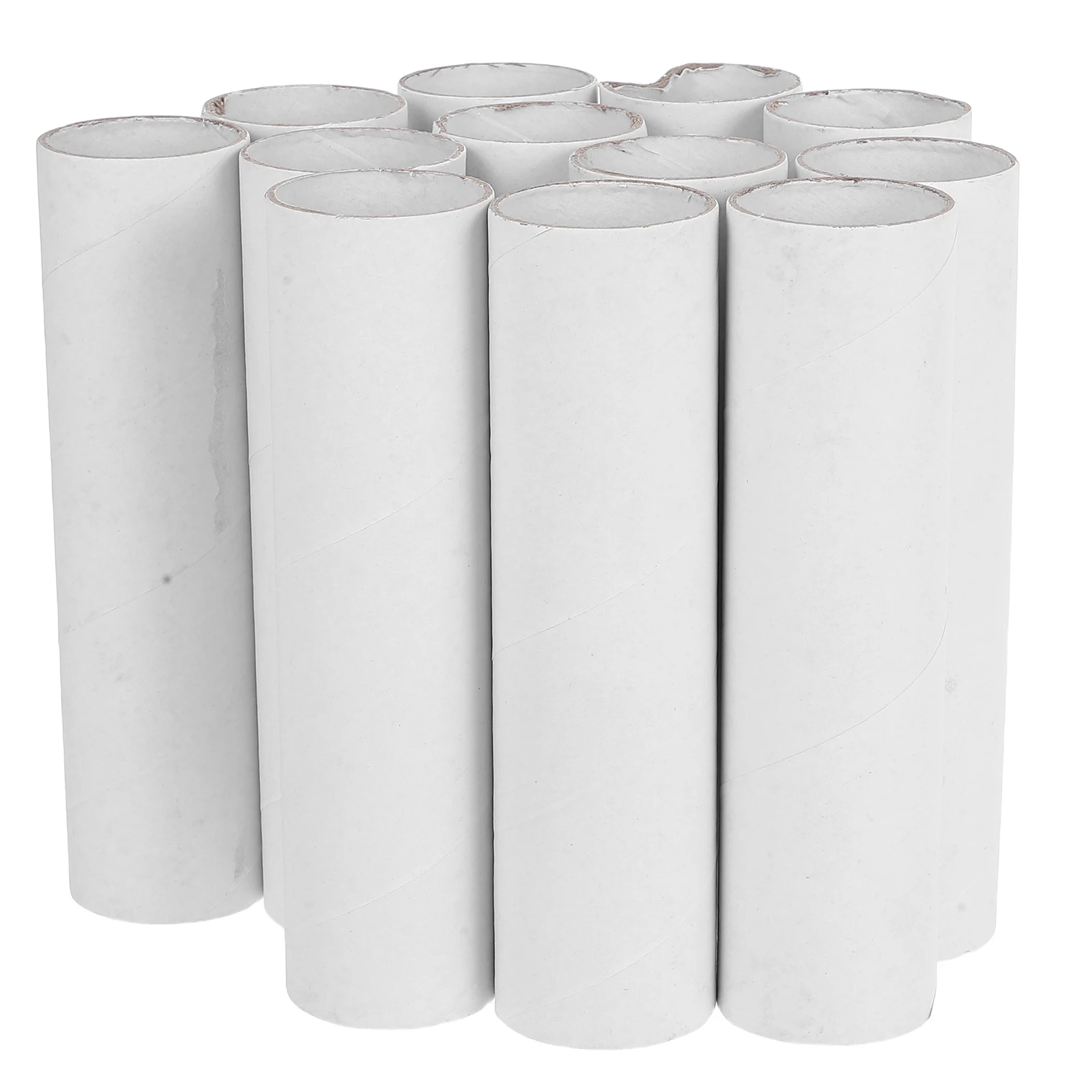 

12 Pcs Wrapping Small Diameter Cardboard Tubes Corrugated White Kraft Paper Container