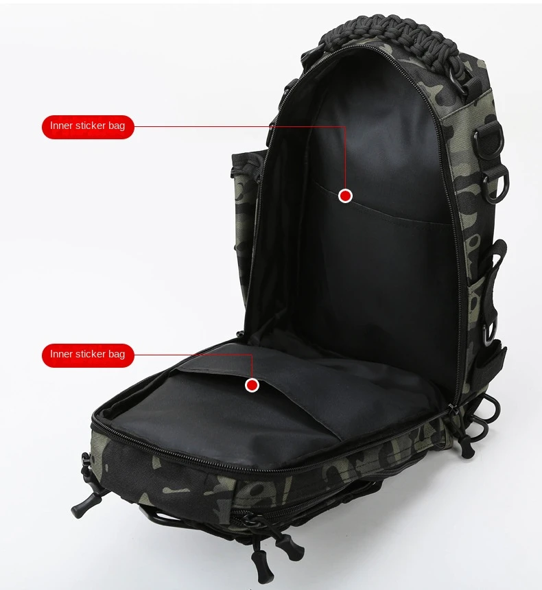 Mochila de senderismo de gran capacidad, resistente al desgaste, transpirable, adecuada para actividades al aire libre para hombres, Camping, senderismo y Pesca