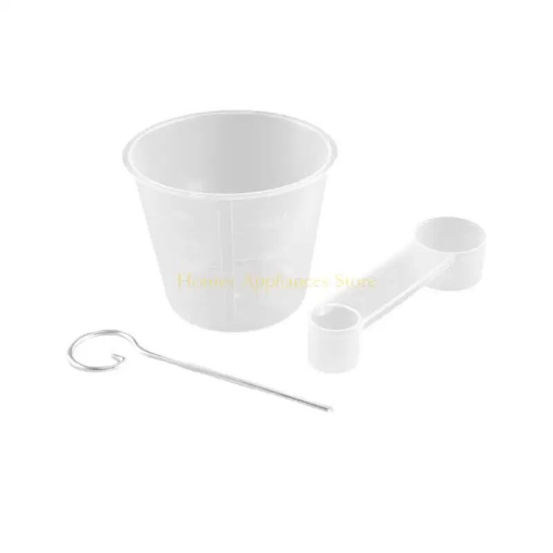 D0AB Complete Baking Measurement Kits Dishwasher Safe Measuring Cup Spoon with Plastic Dough Hook For Bread Makers