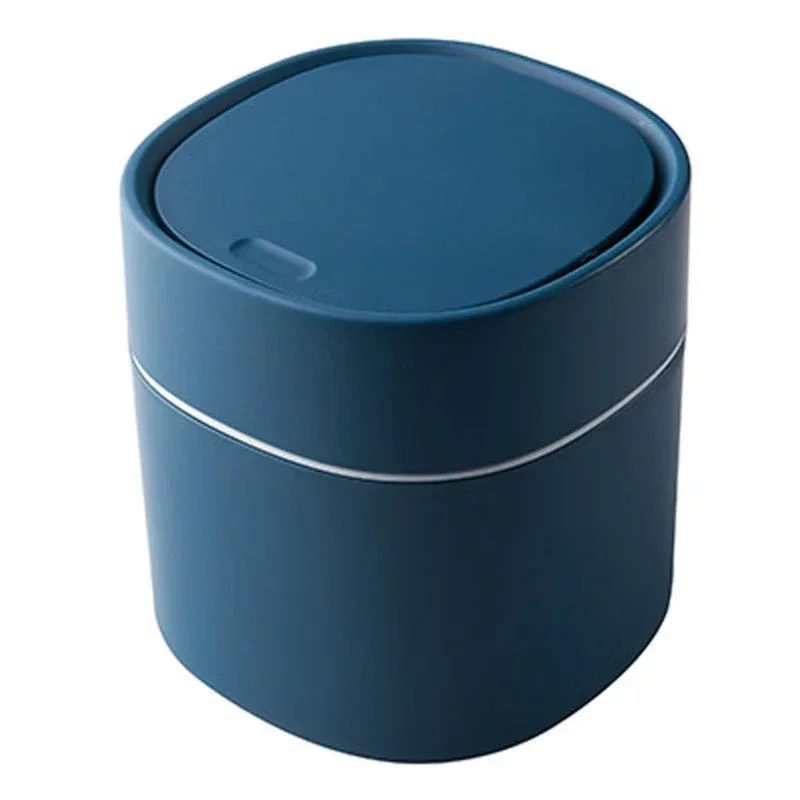 Desktop Trash Mini Press Type Pop-up Lid Sanitary Bin Garbage Miscellaneous Items Convenient for Home Office Use Trash