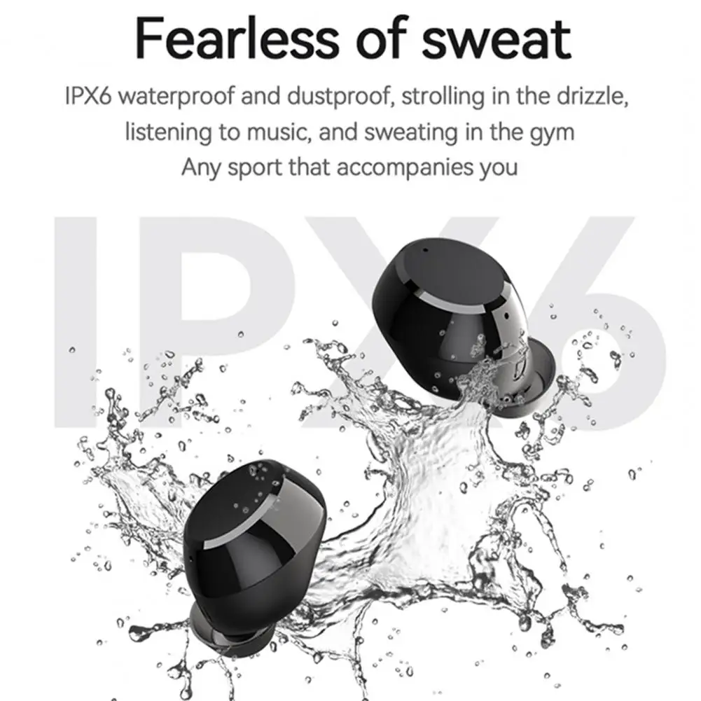 Bluetooth-compatible Earphones Noise Cancelling Ear Plugs Fast Transmission Clear Sound Quality IPX6 Waterproof Gaming Earbuds