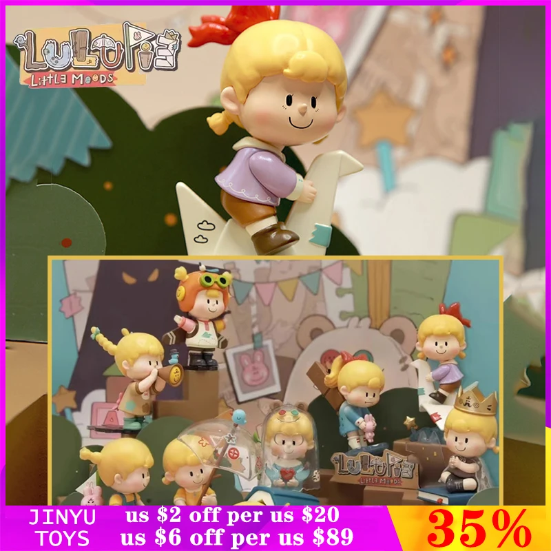 Original Lulupie Little Thoughts Series Blind Box Lovely Anime Action Figure Art Toys Confirm Style Cartoon Model Birthday Gifts