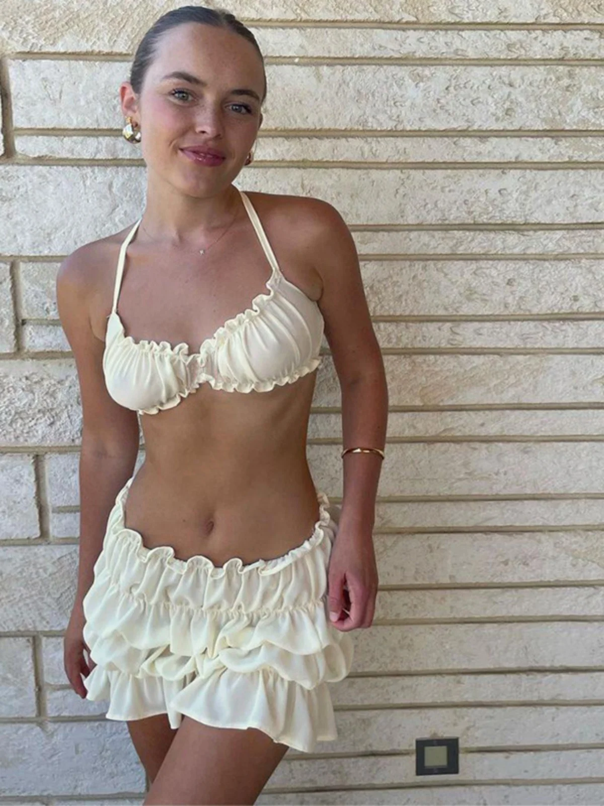 Pure Color Bal Hip Hing ort Rok Set Tweedelig damespak Bodycon Rok Faionable Spring Collection