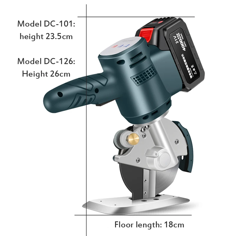 Electric Round Scissors Cutter Cloth Cutter Fabric Machine 21V Cordless Sewing Scissors Rechargeable Scissors for Cothes